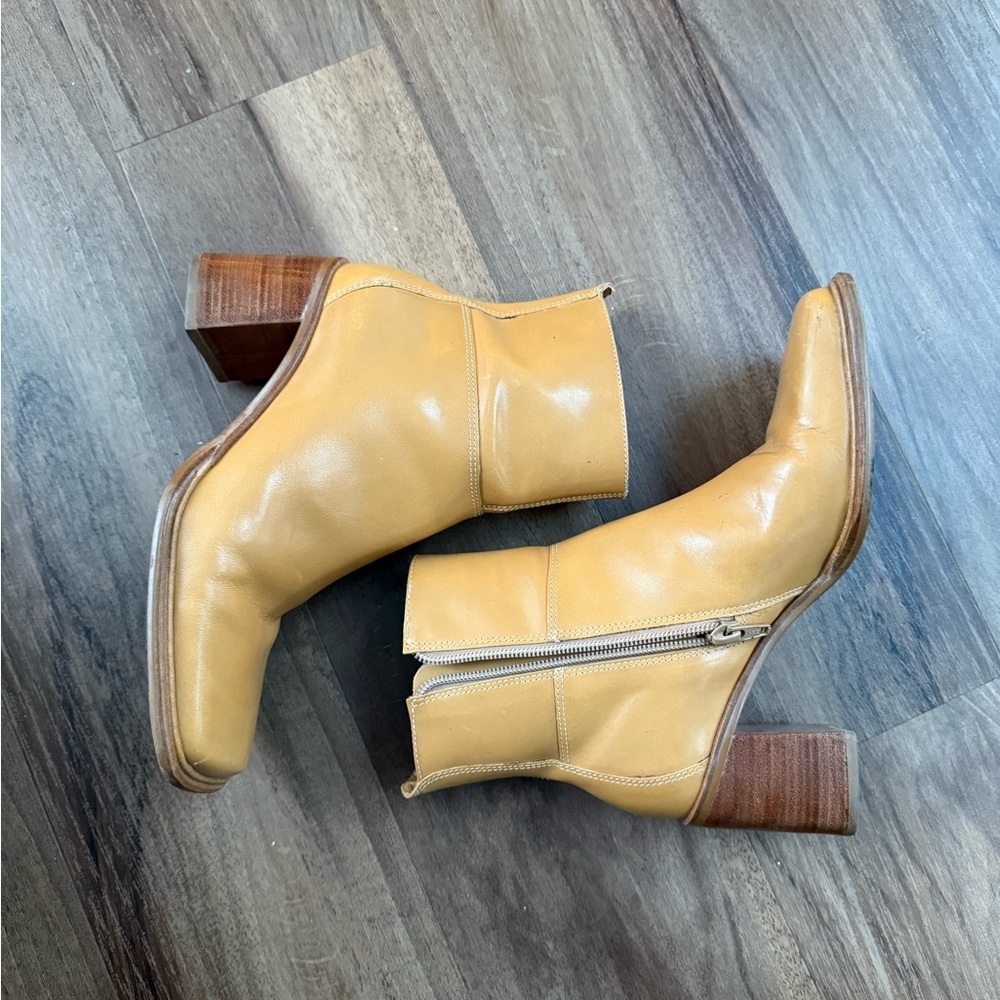 Halston Heritage Yellow Ankle Boots